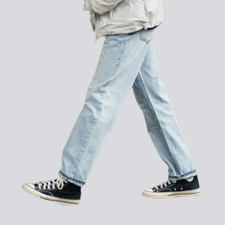 Stonewashed men's selvedge jeans