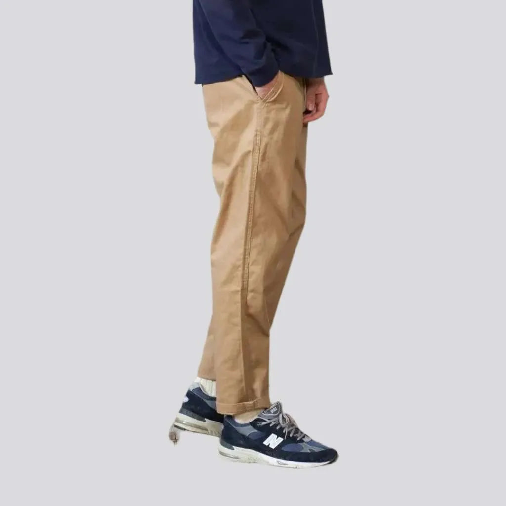 High-waist street men's jeans pants