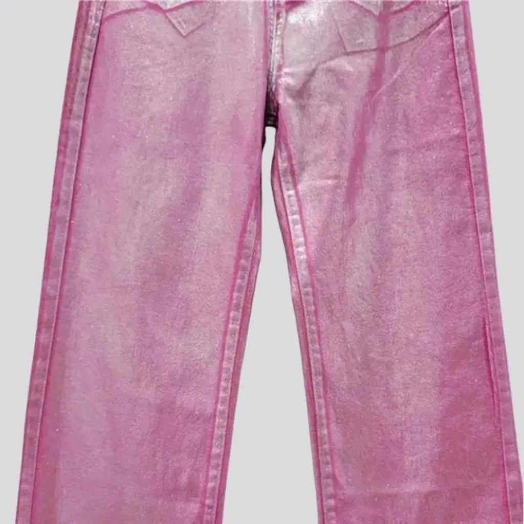Straight color jeans
 for ladies