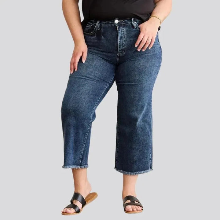 Plus-size dark wash jeans