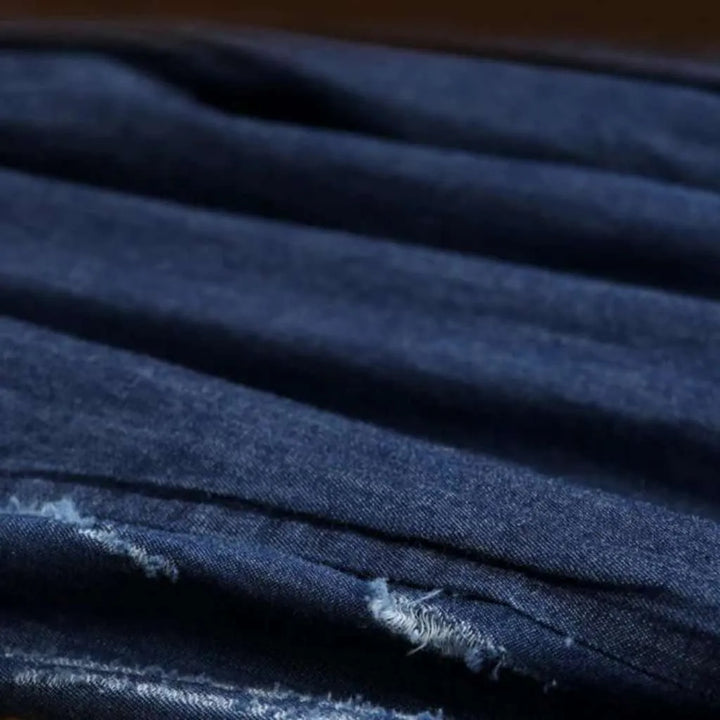 High-waist ripped denim pants
 for women