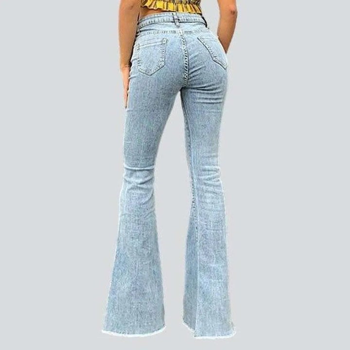 Stylish boot cut women's jeans