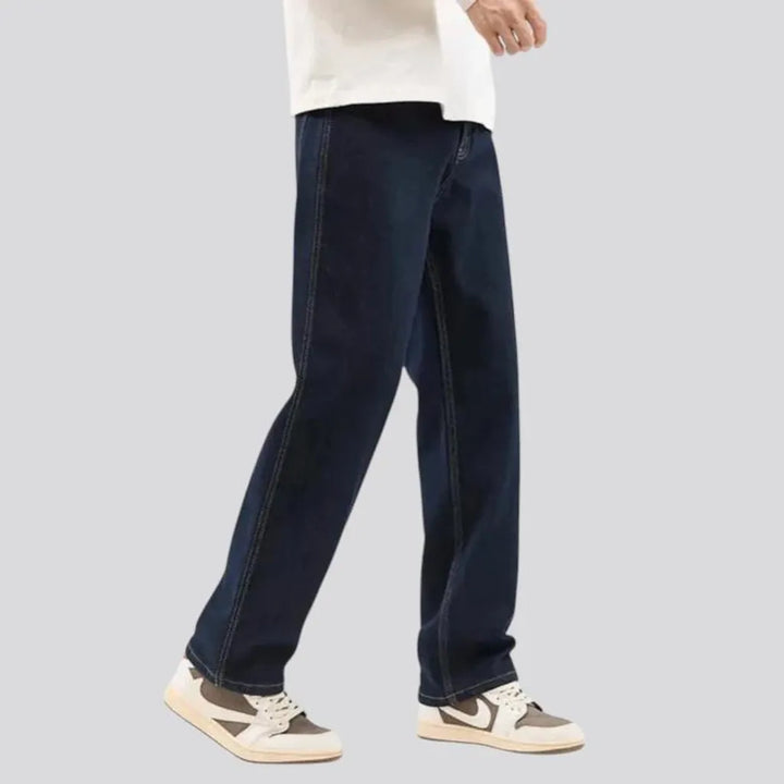 Casual loose-fit stretchable men's jeans