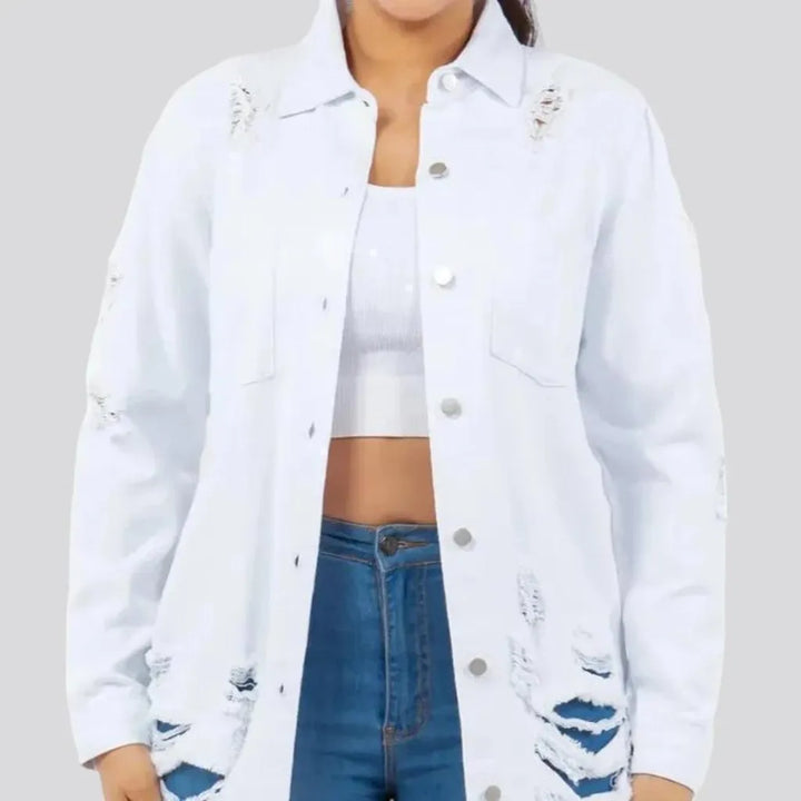 Classic stylish women's denim shirt