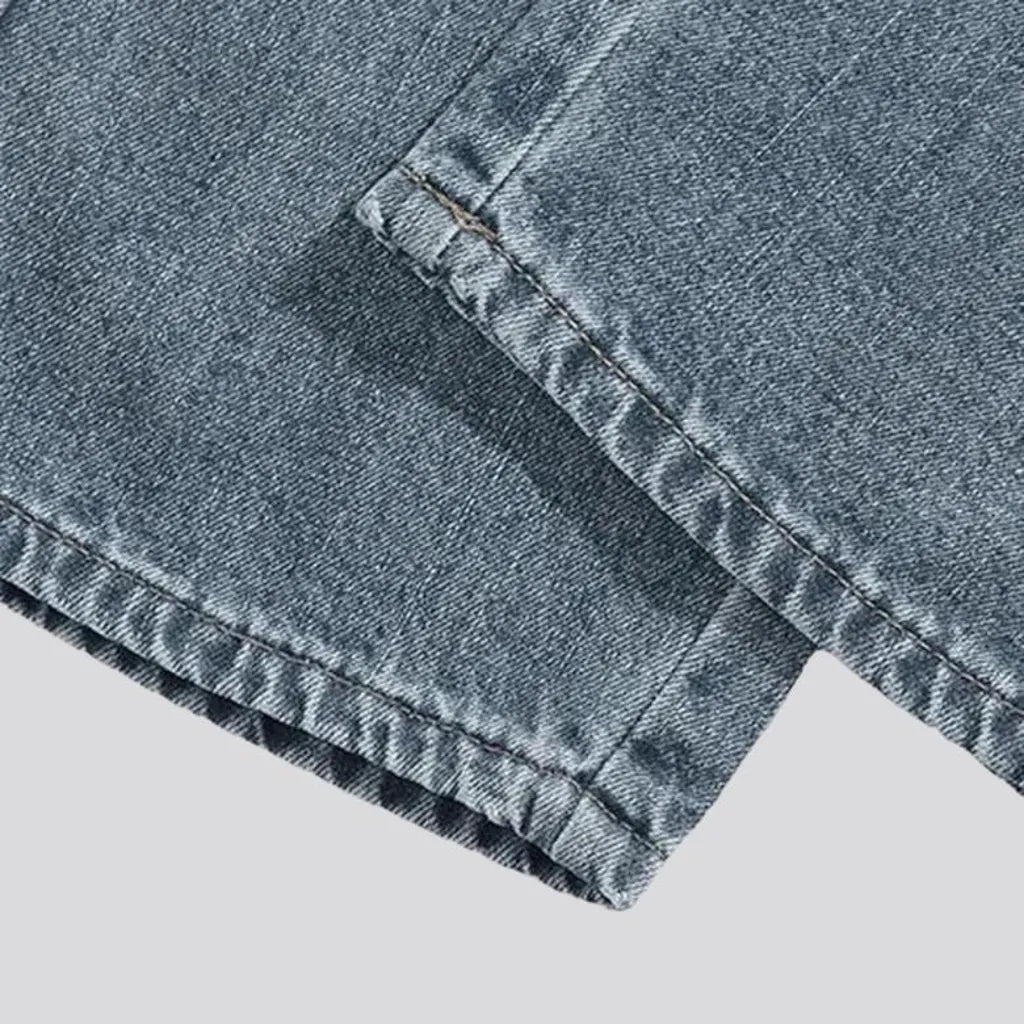 Stonewashed men's slouchy jeans