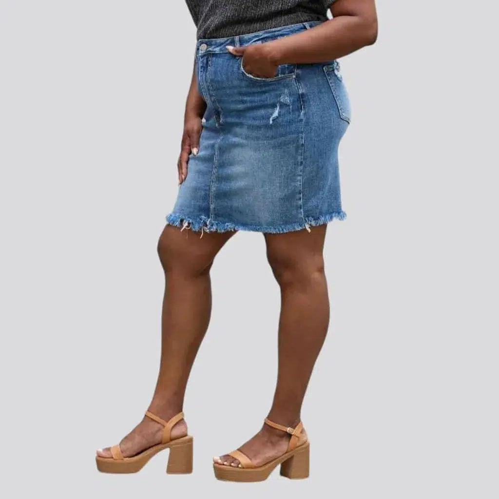 Body-con vintage jean skirt
 for women