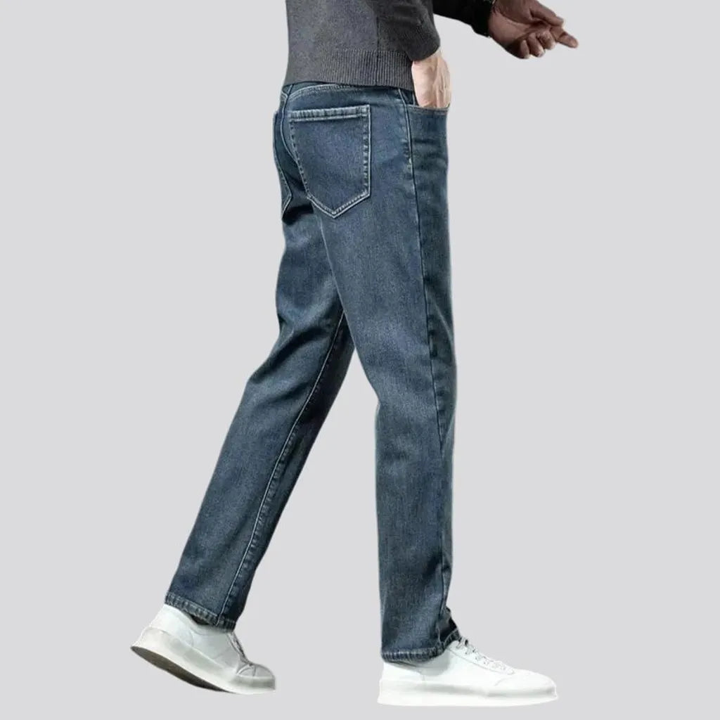 Vintage tapered-fit casual men's jeans