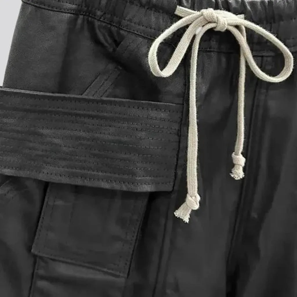 Water resistant denim joggers for men