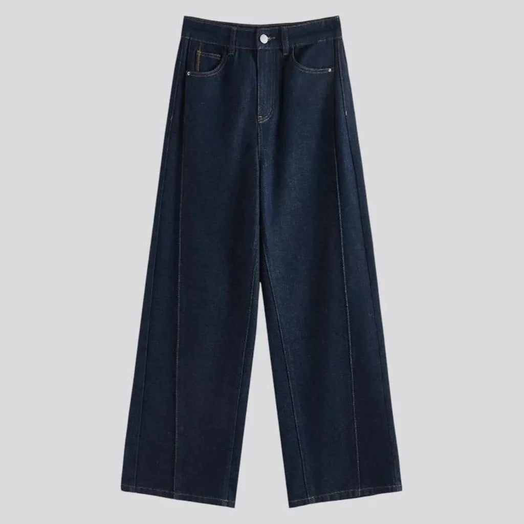 90s fashion dark flared women's jeans