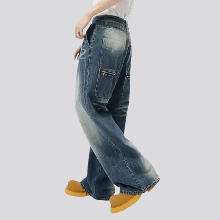 Boho baggy men's jeans