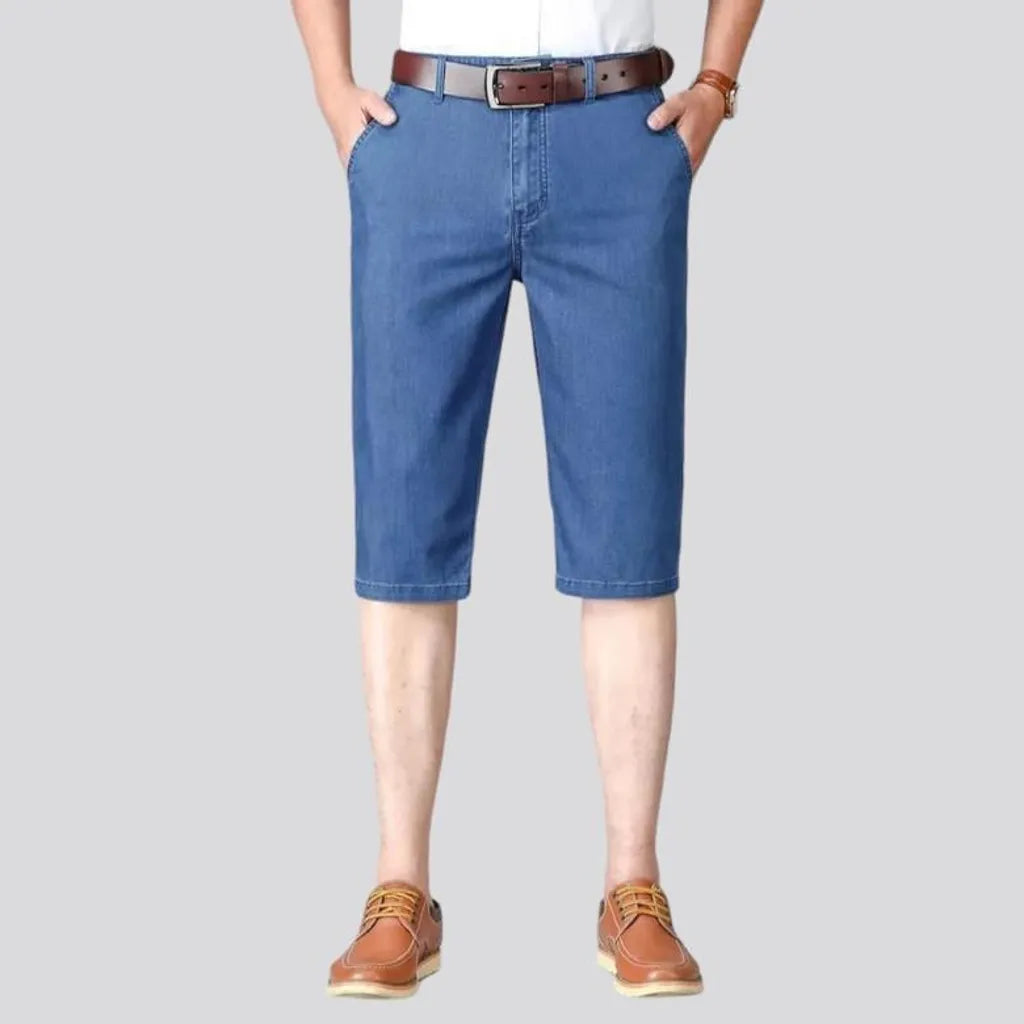 90s high-waist men's denim shorts