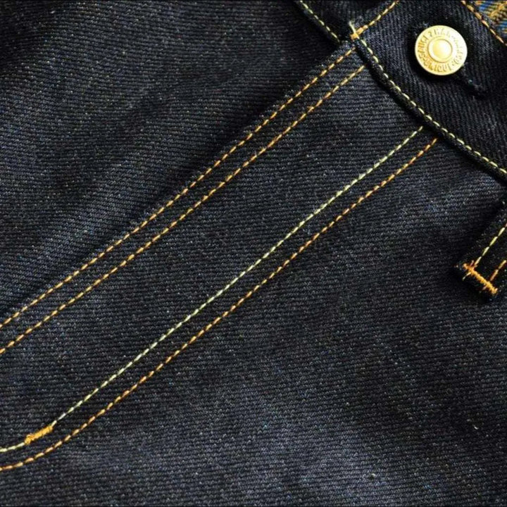 Slim raw self-edge jeans
 for men