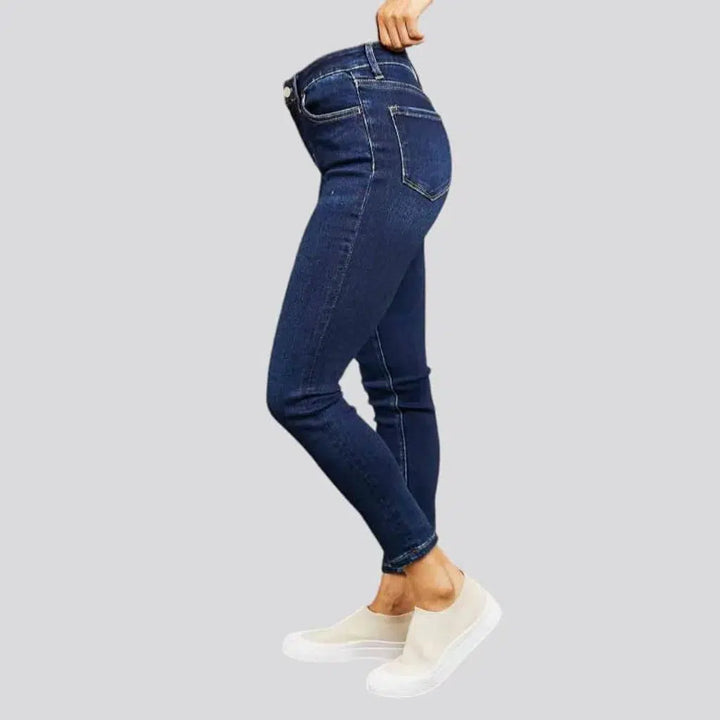 High-waist women's skinny jeans