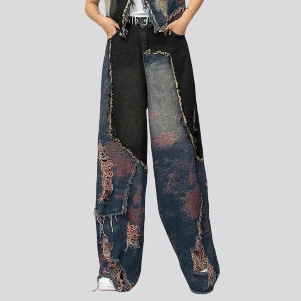 Fashion patchwork jeans
 for women | Jeans4you.shop