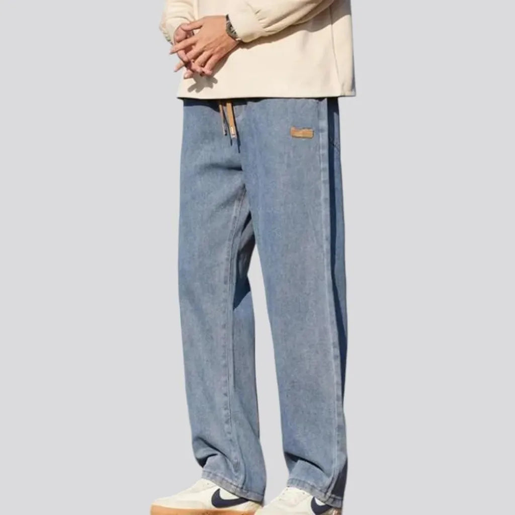 High men's waisted jeans