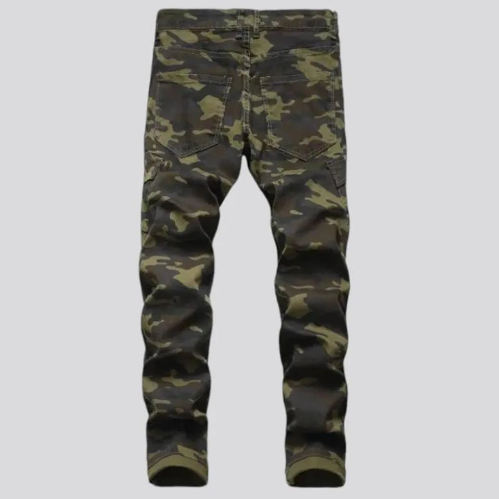 Camouflage skinny fit men's jeans