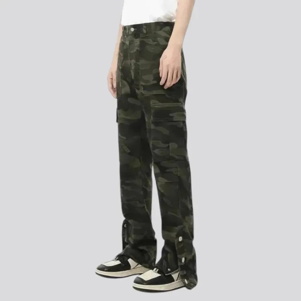 Multicolor loose fit men's jean pants