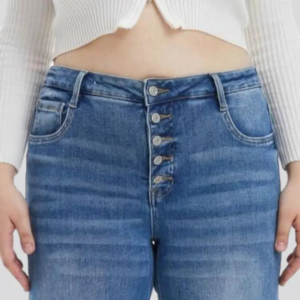 Sanded women's street jeans