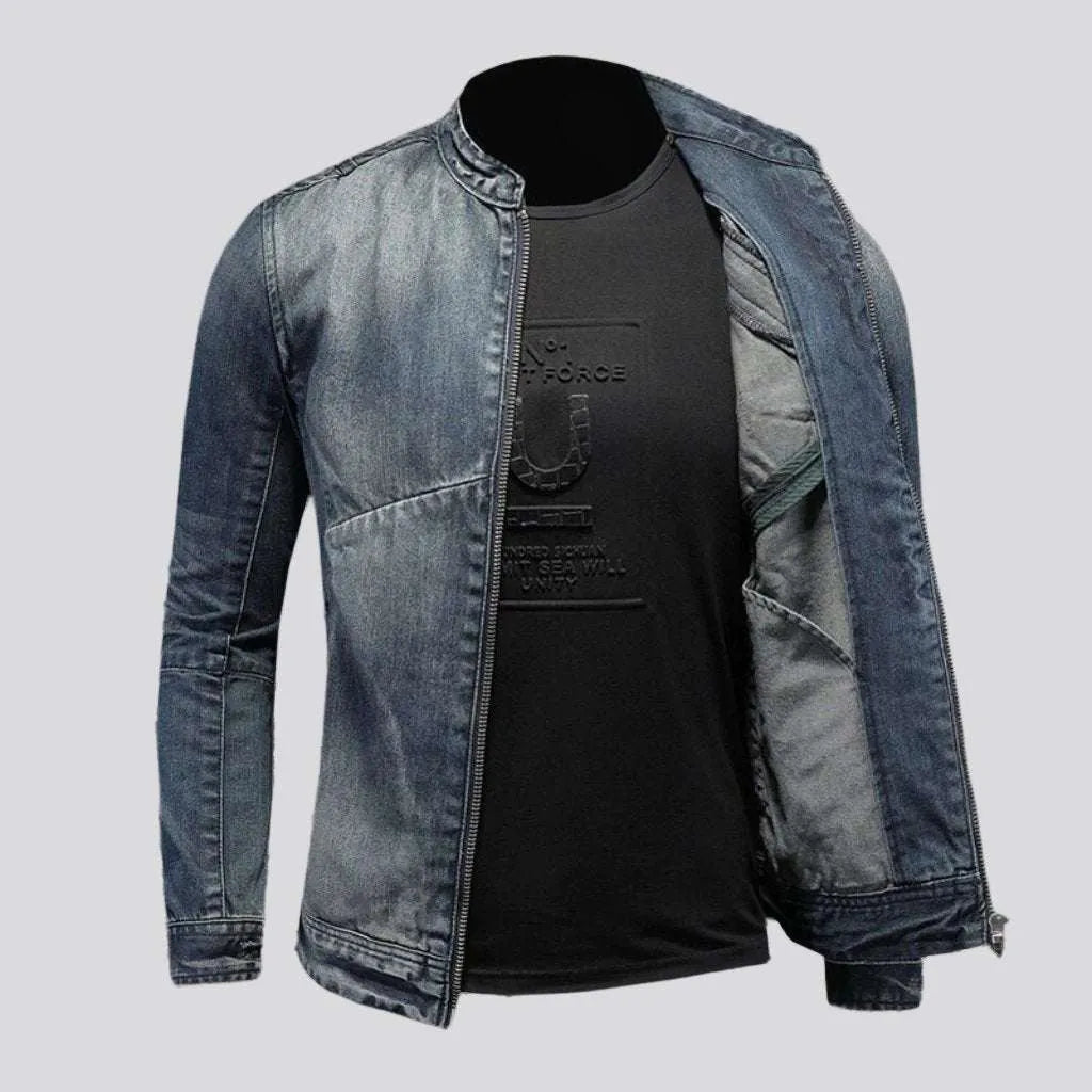 Vintage outerwear biker men's jeans jacket
