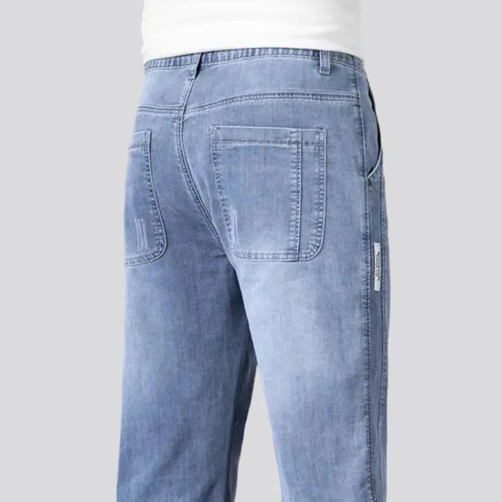 High-waist lyocell jeans
 for men