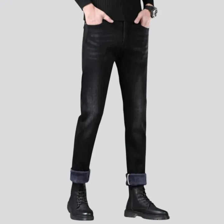 Casual stretchable mid-rise men's jeans