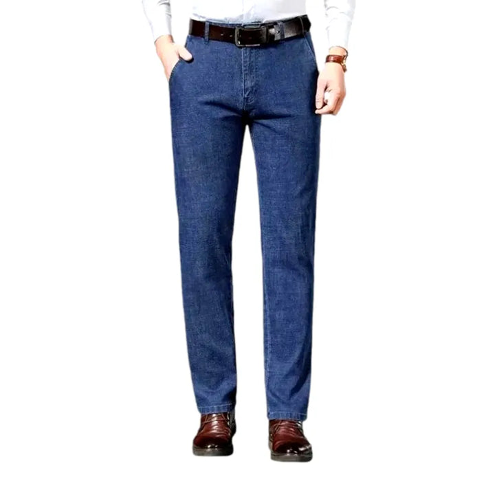 Tapered Dark Wash Men's Jeans - Blue