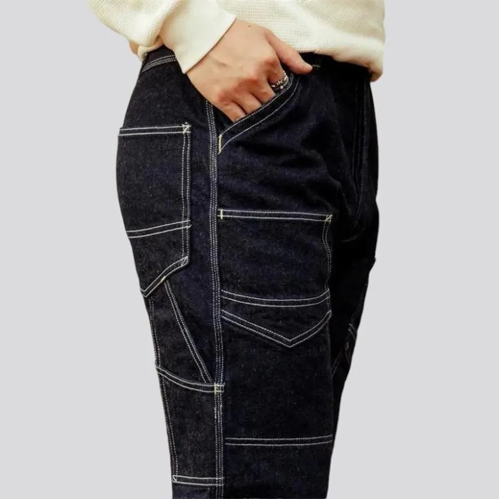 High-waist men's duty jeans