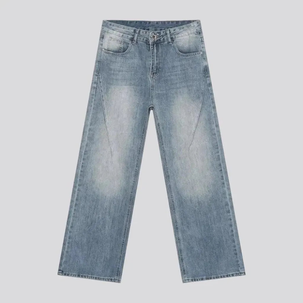 Baggy mid-rise men's jeans