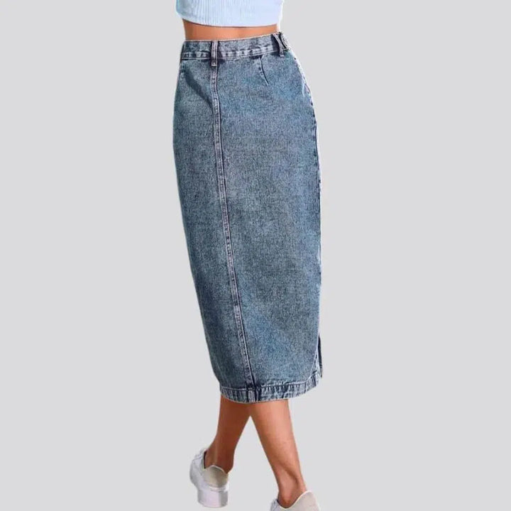 High-waist 90s denim skirt
 for women