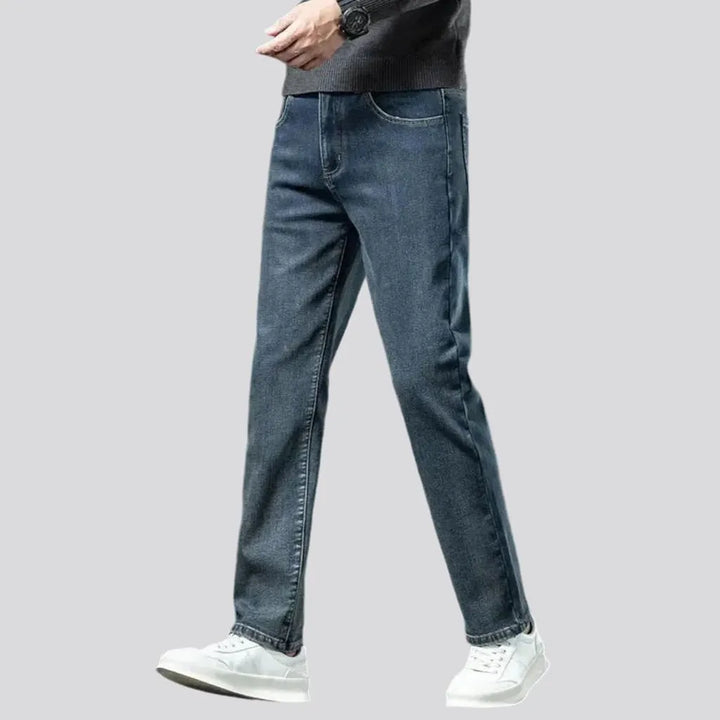 Vintage tapered-fit casual men's jeans