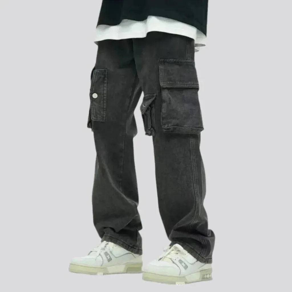 Baggy fit cargo men's jeans