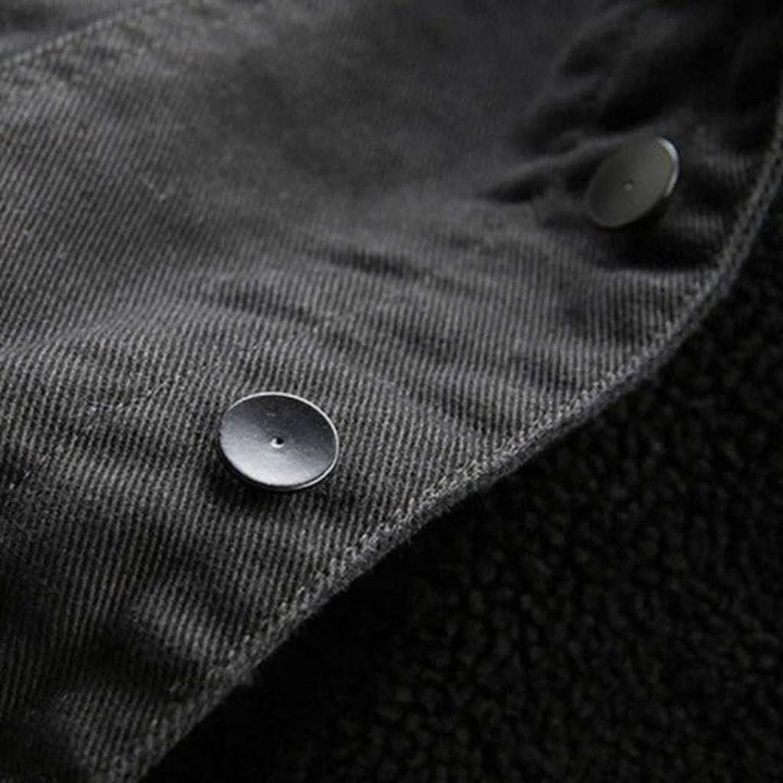 Premium sherpa men's jeans jacket