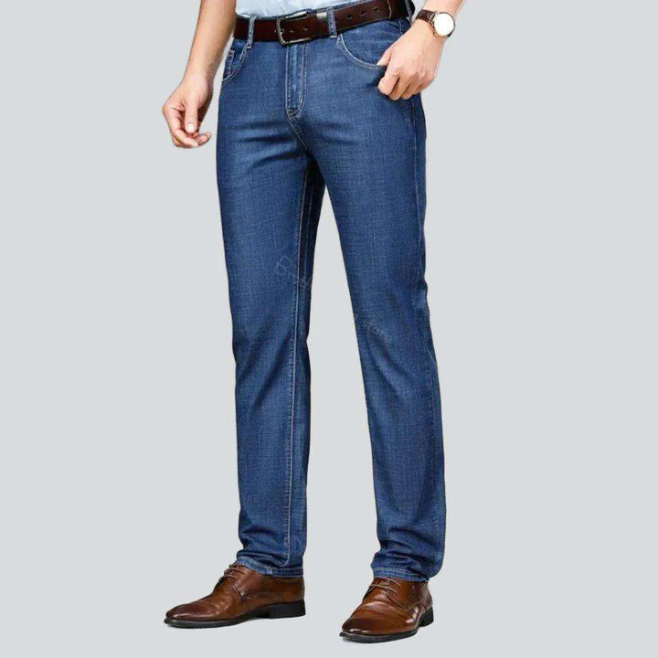 Casual high-waisted men's jeans