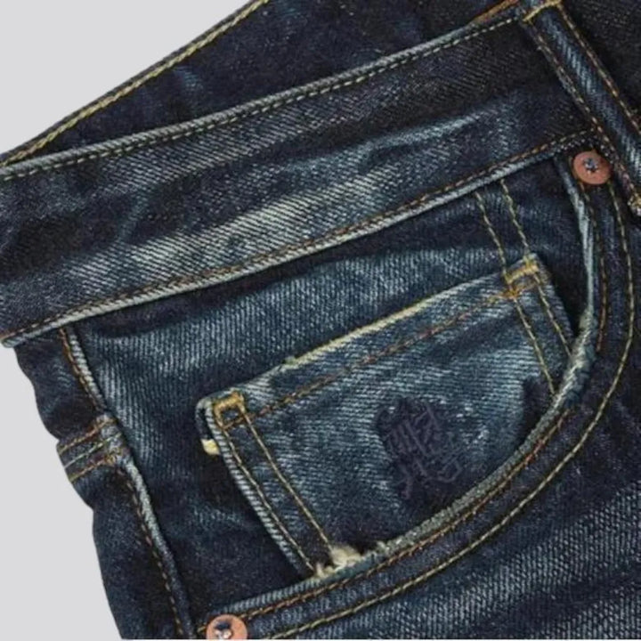 High-waist 16oz selvedge jeans
 for men