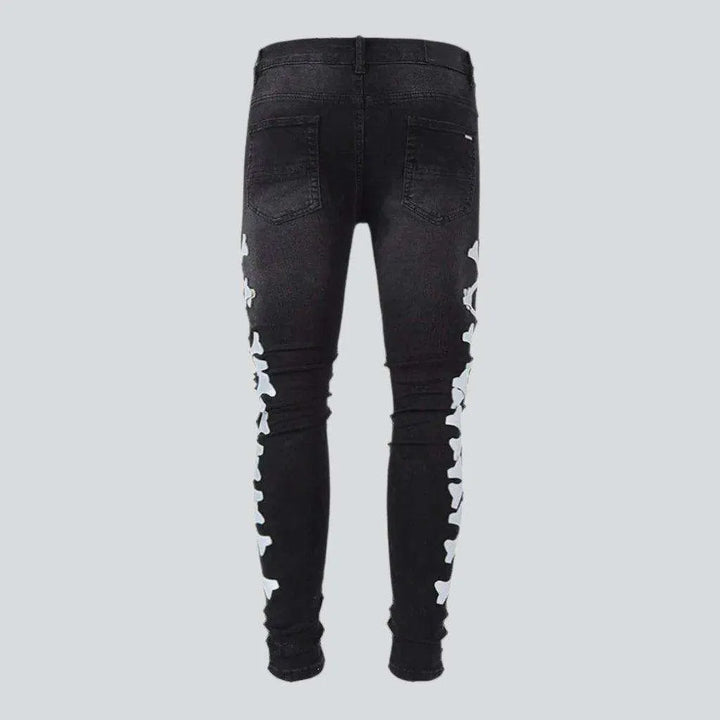 New style design embroidered jeans
