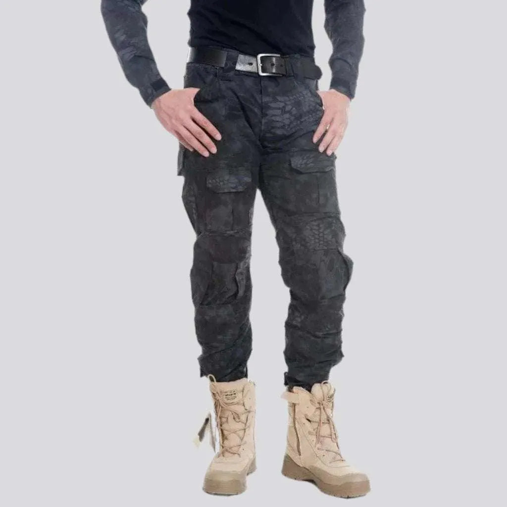 Cargo biker men's jean pants