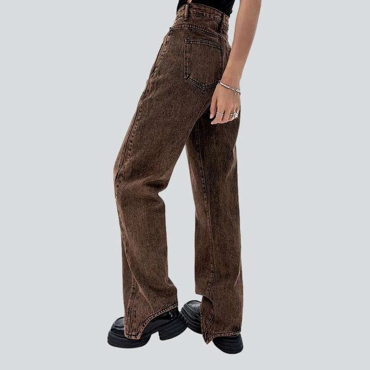 Vintage brown women's baggy jeans