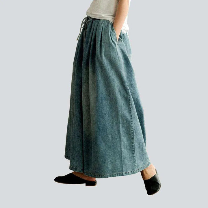 Stylish women's culottes denim pants