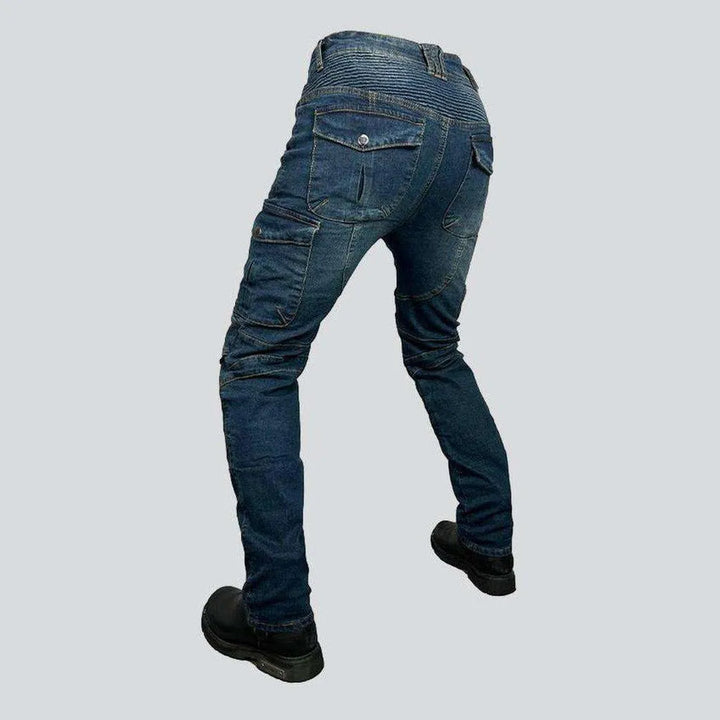 Cargo men's moto jeans