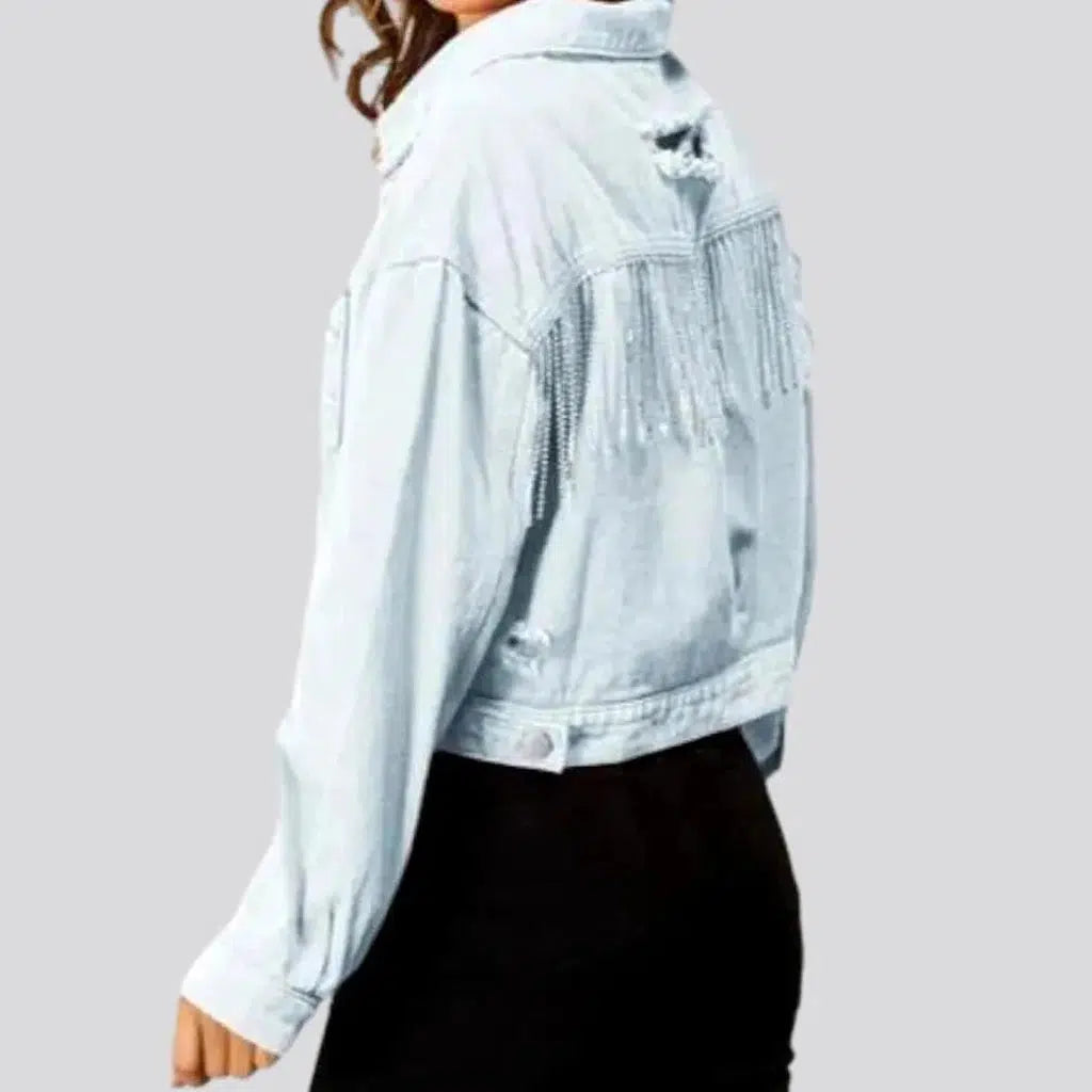 Diamond color women's denim jacket | Jeans4you.shop