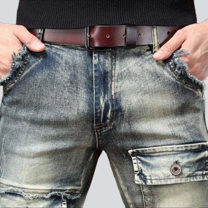 Front flap pocket vintage jeans