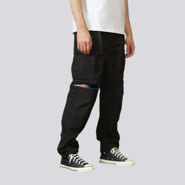 Fashion high-waist men's denim pants