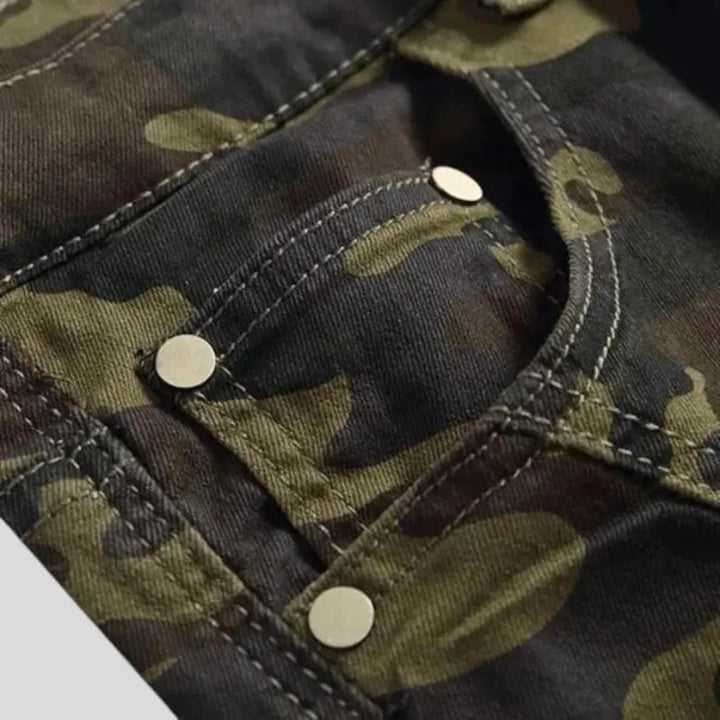 Camouflage skinny fit men's jeans