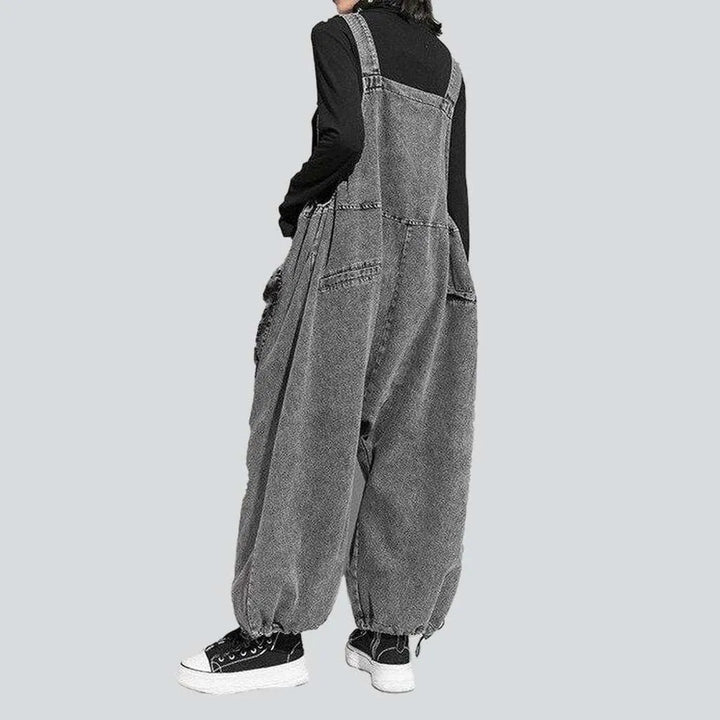 Loose women's jeans overall