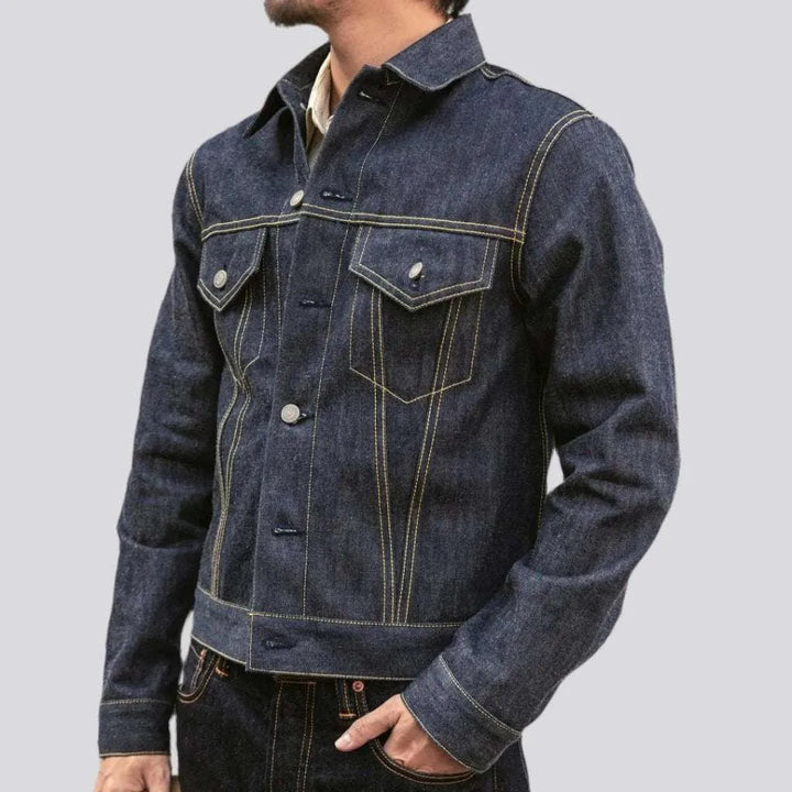 14oz trucker men's jean jacket