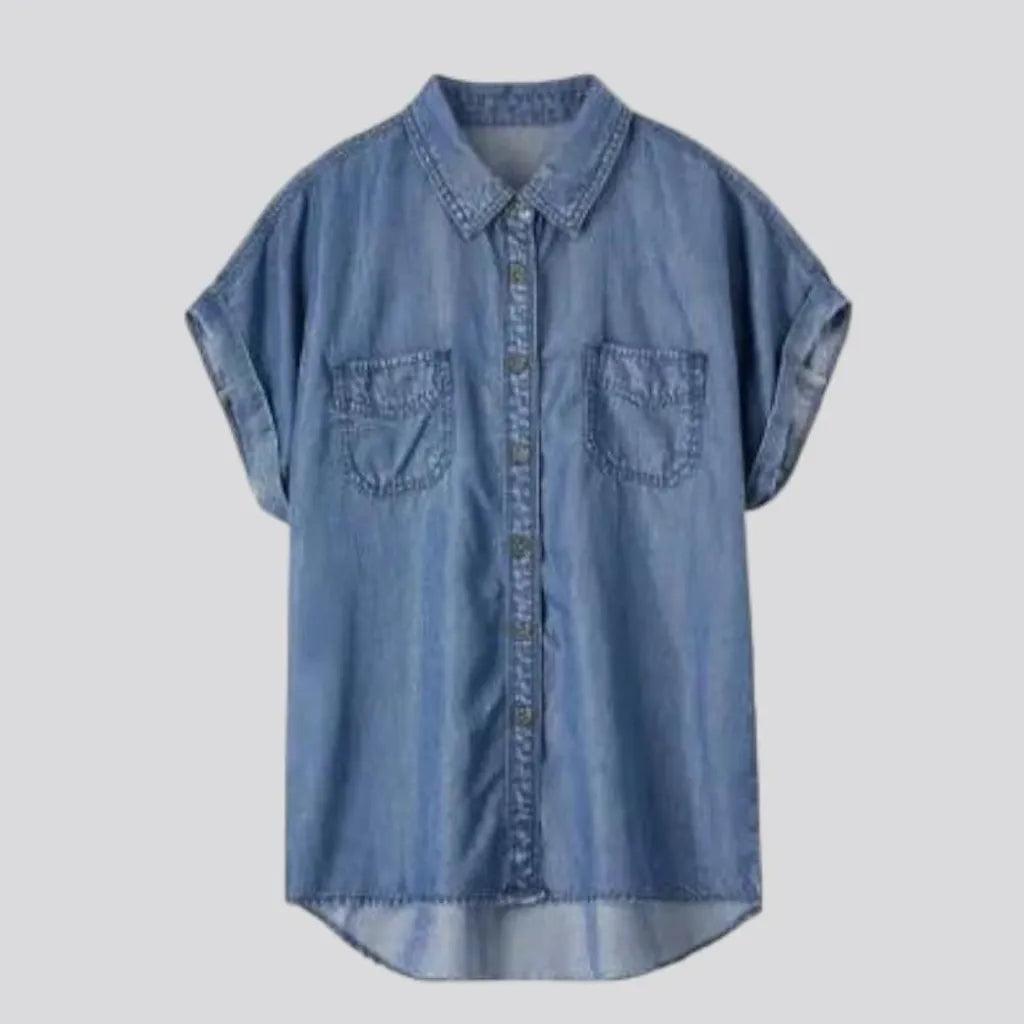 Oversized 90s jeans shirt
 for ladies
