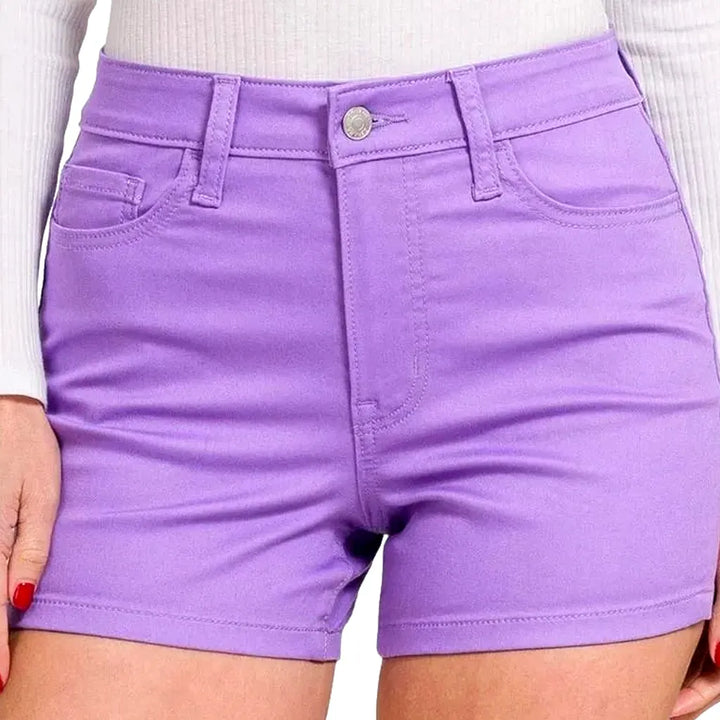 Y2k color jean shorts
 for ladies
