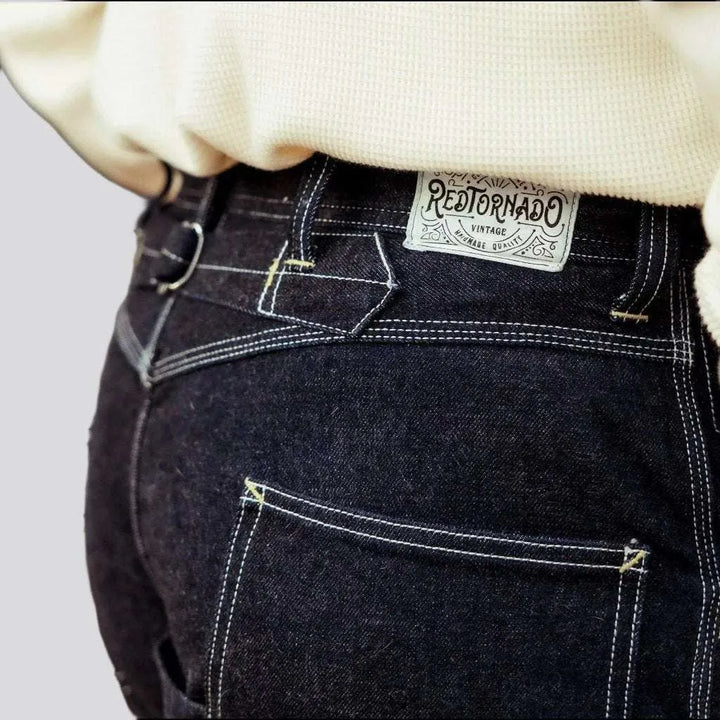 Workwear high-waist jeans
 for men