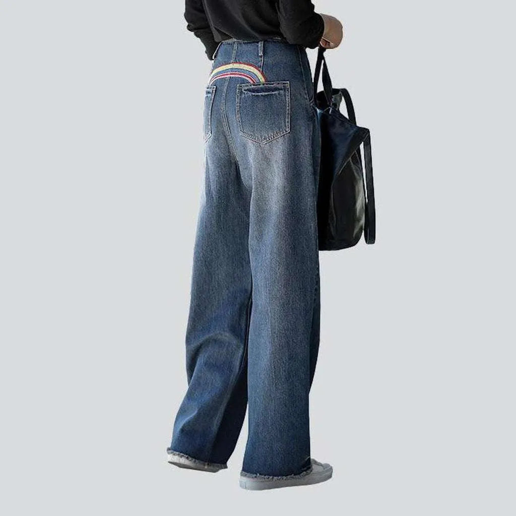 Vintage wide-leg women's jeans