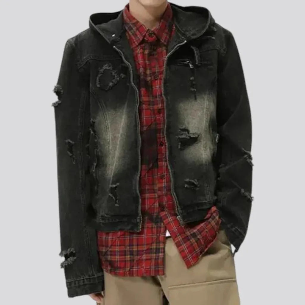 Stylish boho men's jeans jacket